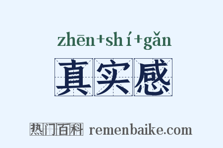 真实感是什么意思的图片